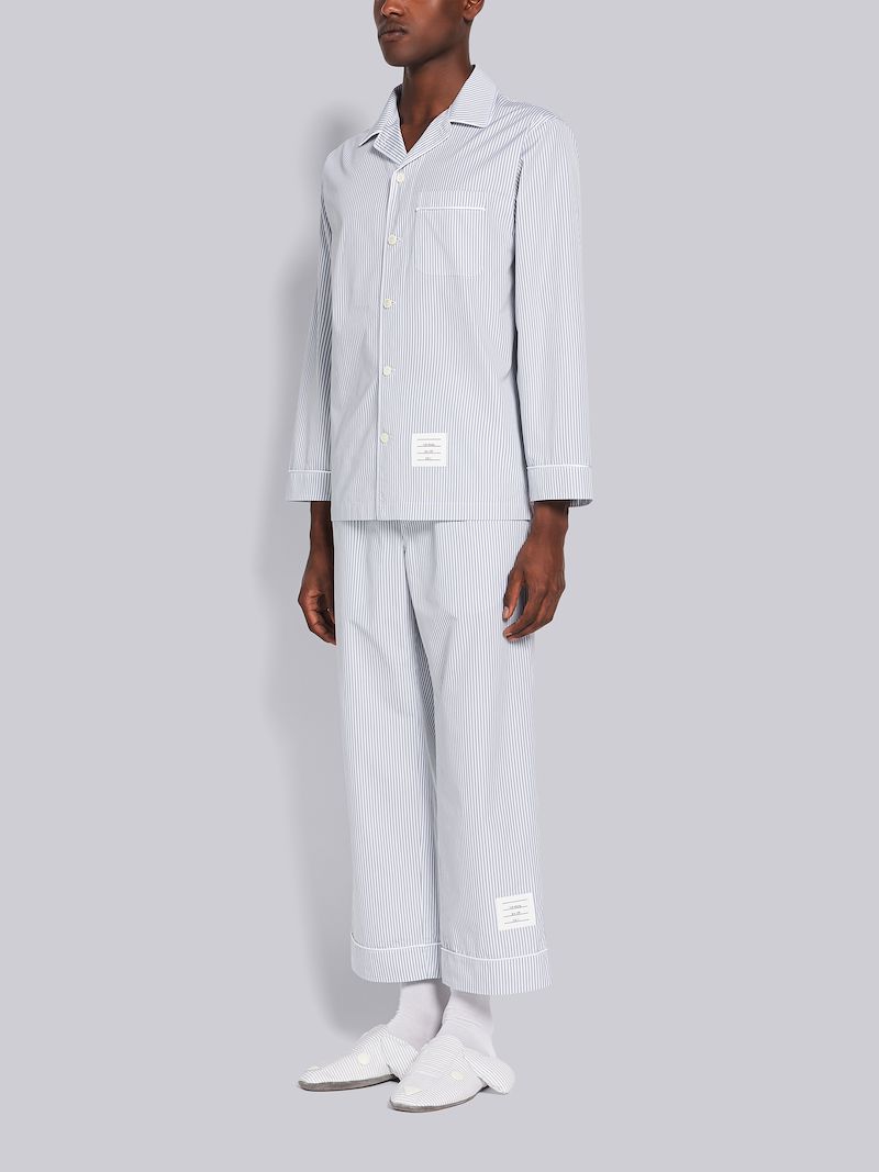 Pajama Set In University Stripe Poplin
