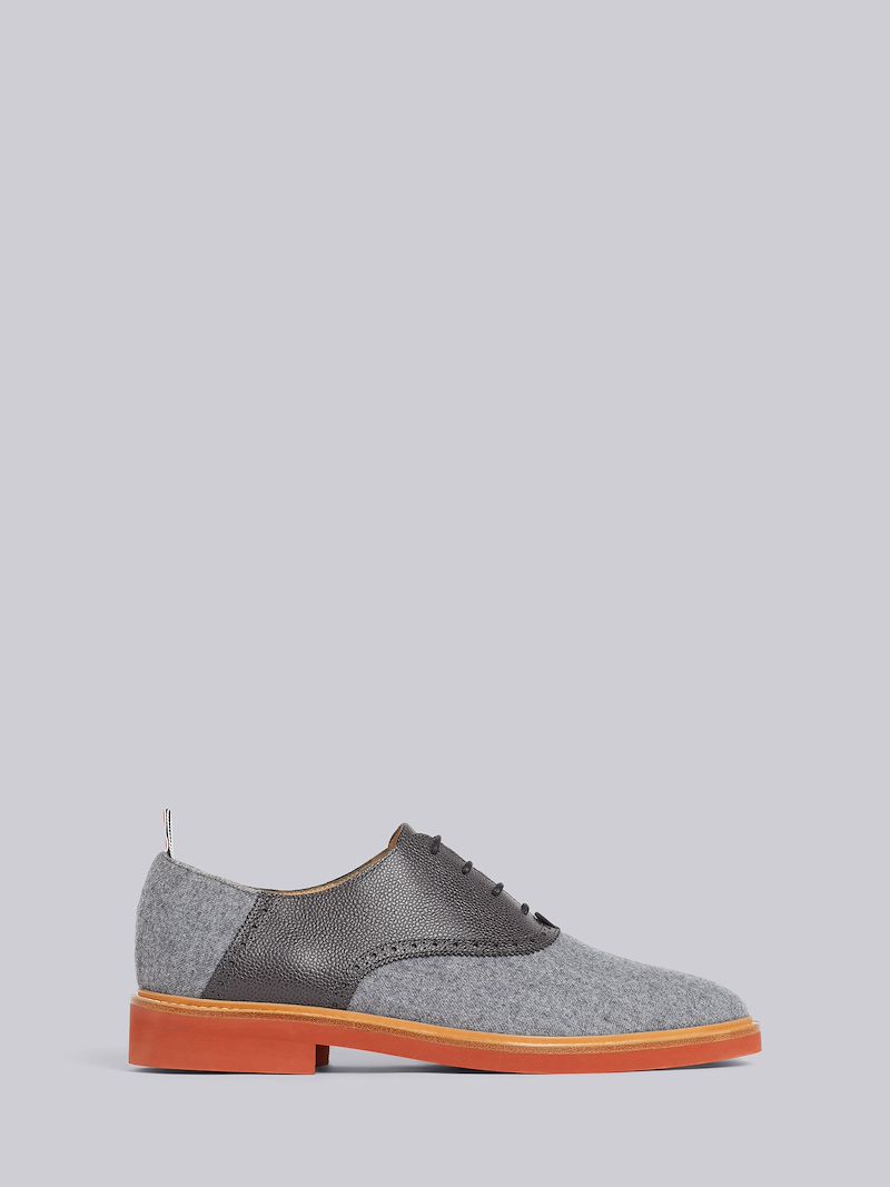 panelled Derby shoes