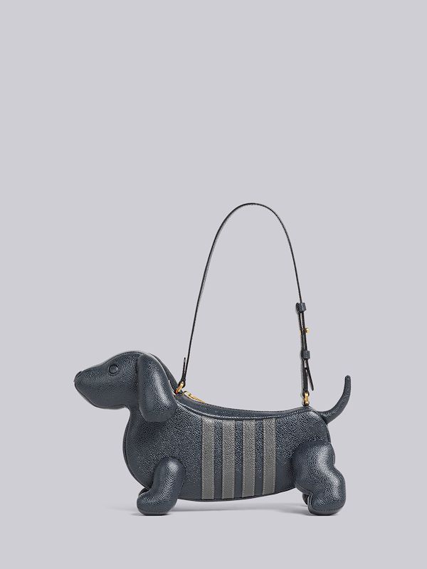 Pebble Grain 4-Bar Hector Baguette Bag