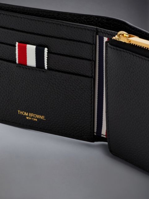 grained bi-fold wallet | Thom Browne