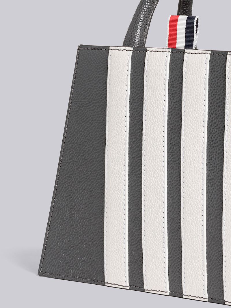 PEBBLE GRAIN LEATHER 4-BAR MINI TRAPEZE TOTE
