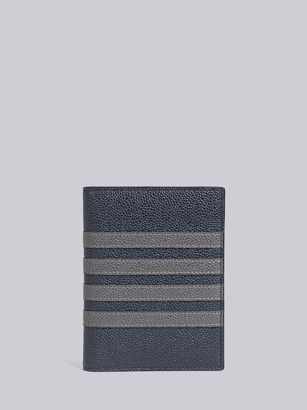 Pebble Grain Leather 4-Bar Passport Holder
