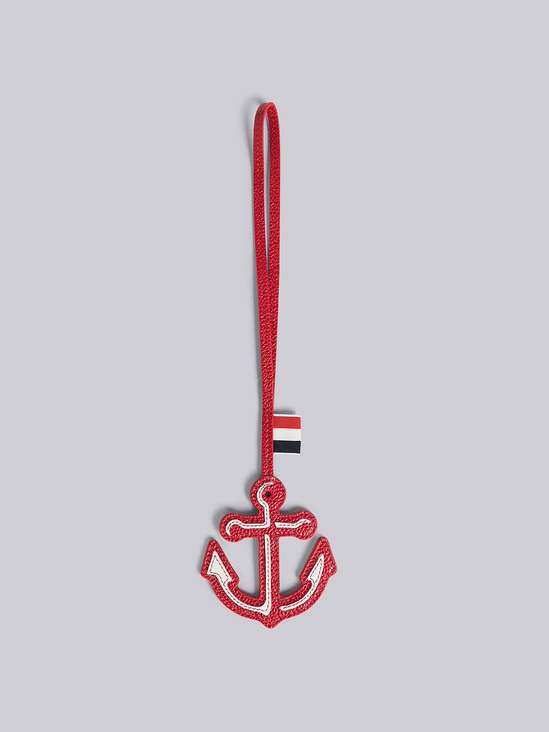 Pebble Grain Leather Anchor Charm