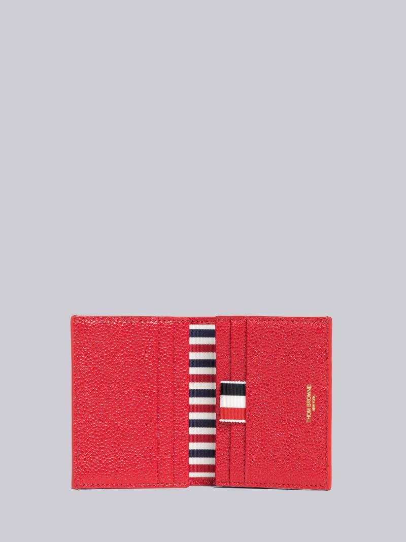 Pebble Grain Leather Anchor Double Card Holder | Thom Browne