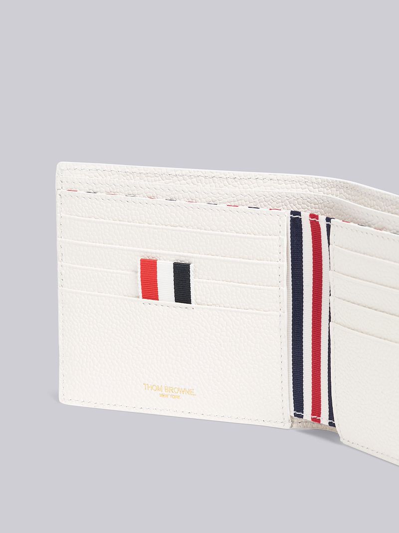 Pebble Grain Leather Debossed 4-Bar Billfold
