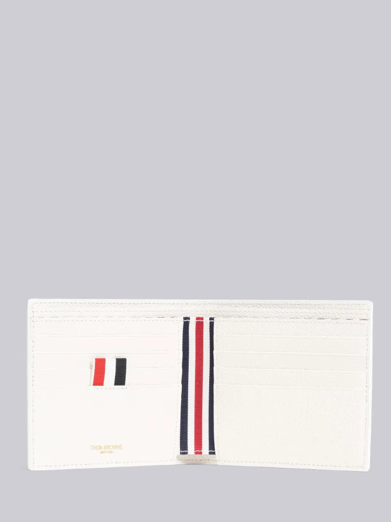 Pebble Grain Leather Debossed 4-Bar Billfold