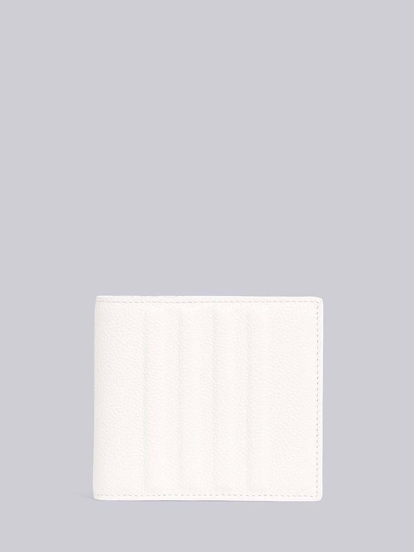 Pebble Grain Leather Debossed 4-Bar Billfold