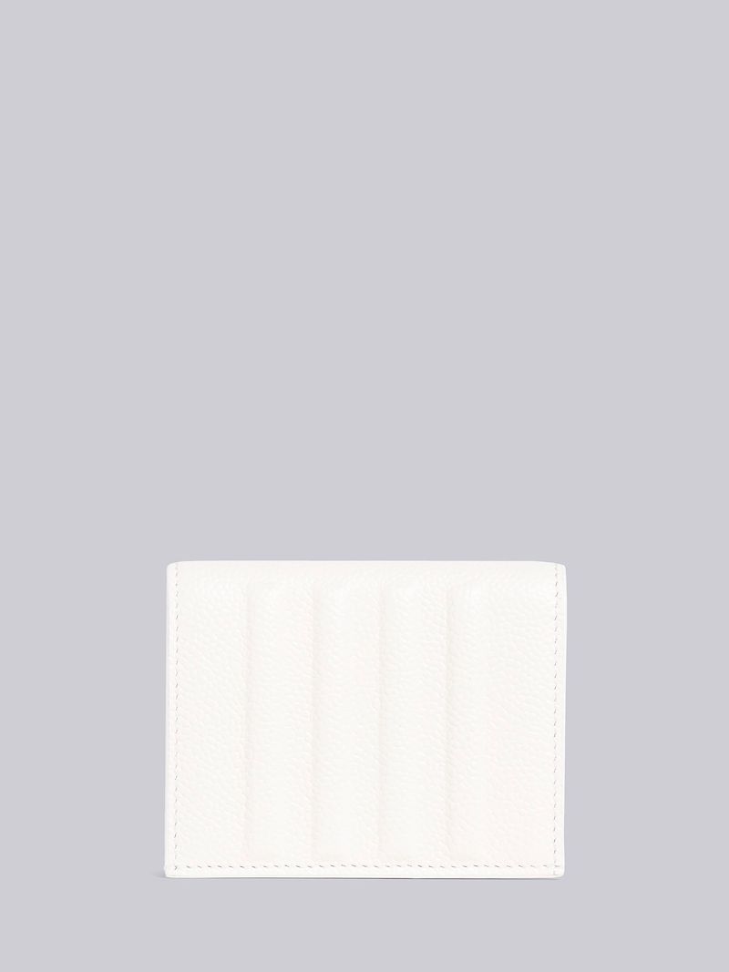 Pebble Grain Leather Debossed 4-Bar Double Card Holder