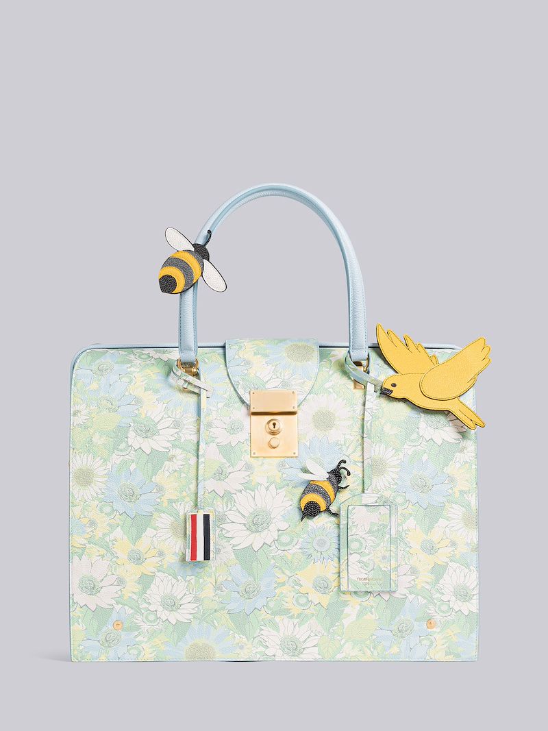 Pebble Grain Leather Flower Mr. Thom Bag