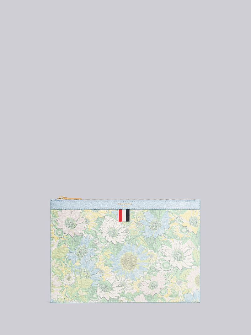 Pebble Grain Leather Flower Small Document Holder