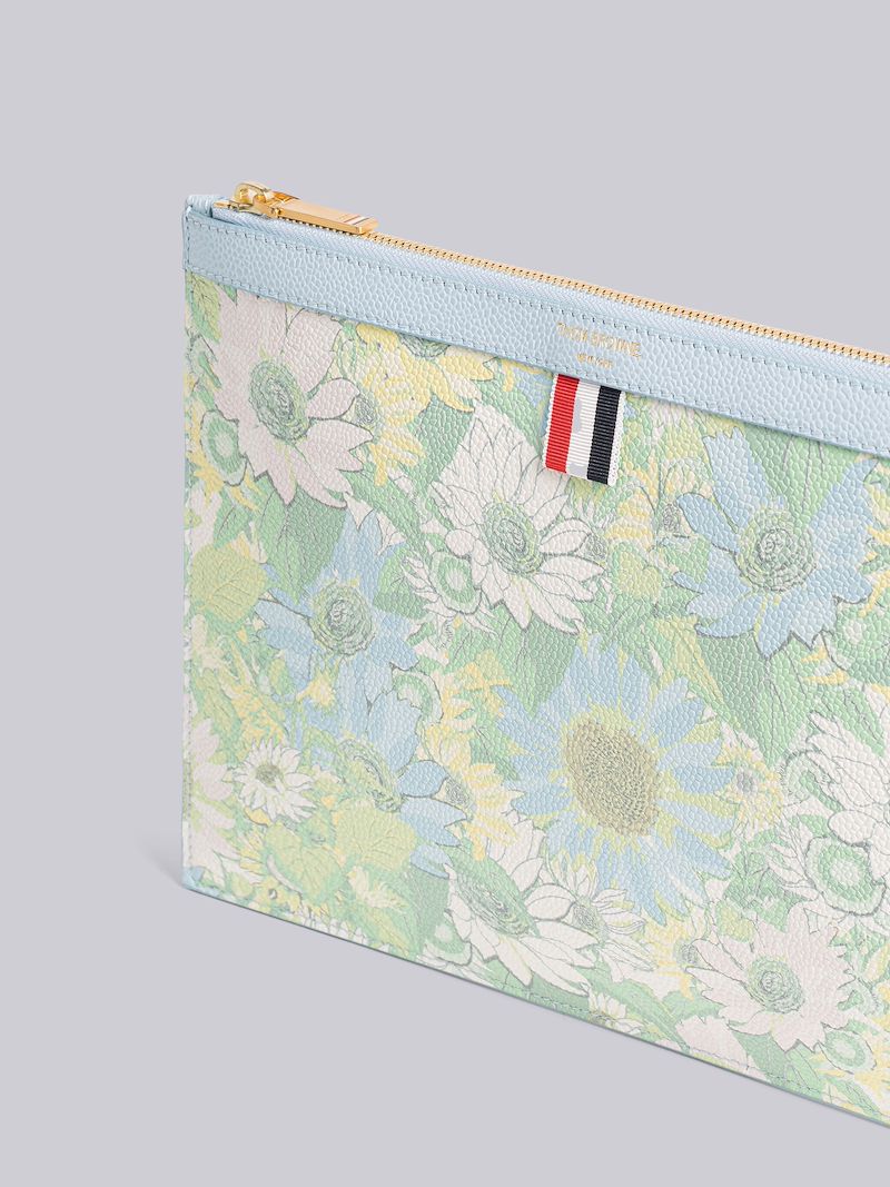 Pebble Grain Leather Flower Small Document Holder