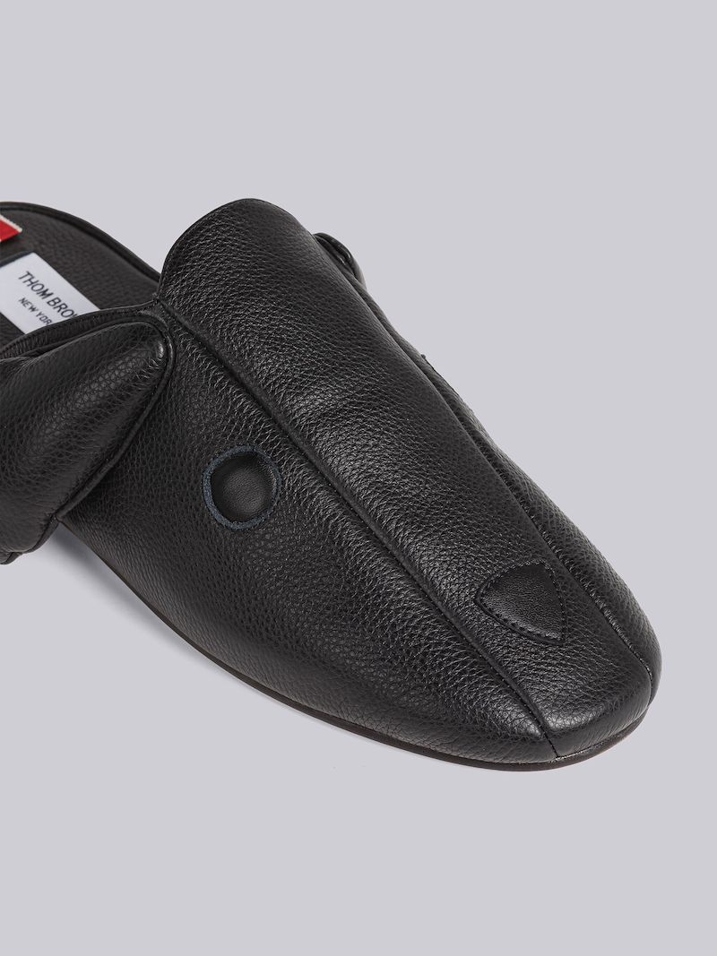 PEBBLE GRAIN LEATHER HECTOR SLIPPER