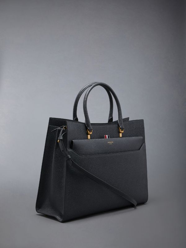 Square Bucket Bag in Elephant Genuine Leather -  Norway