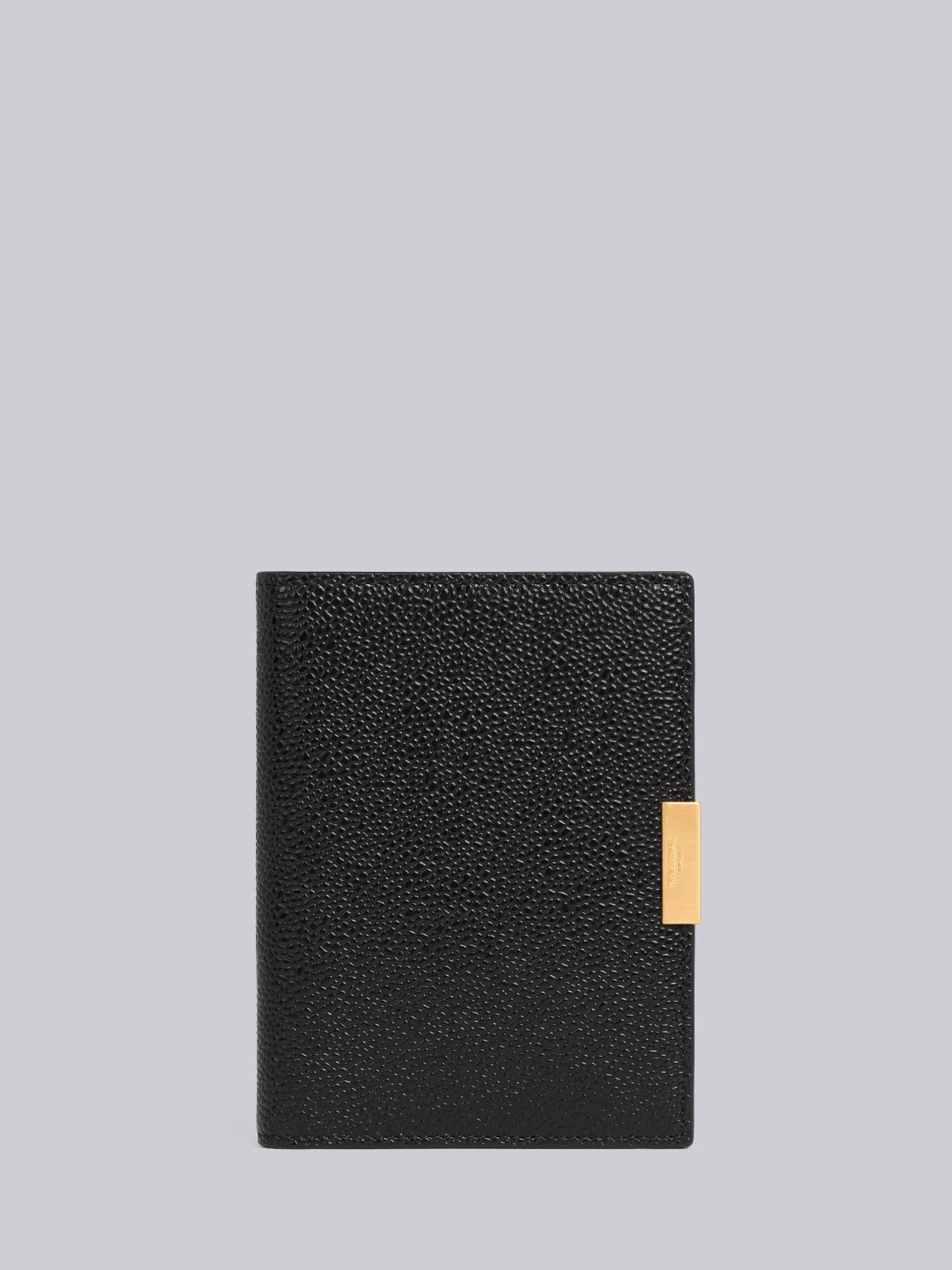 Pebble Grain Leather Lock Passport Holder | Thom Browne