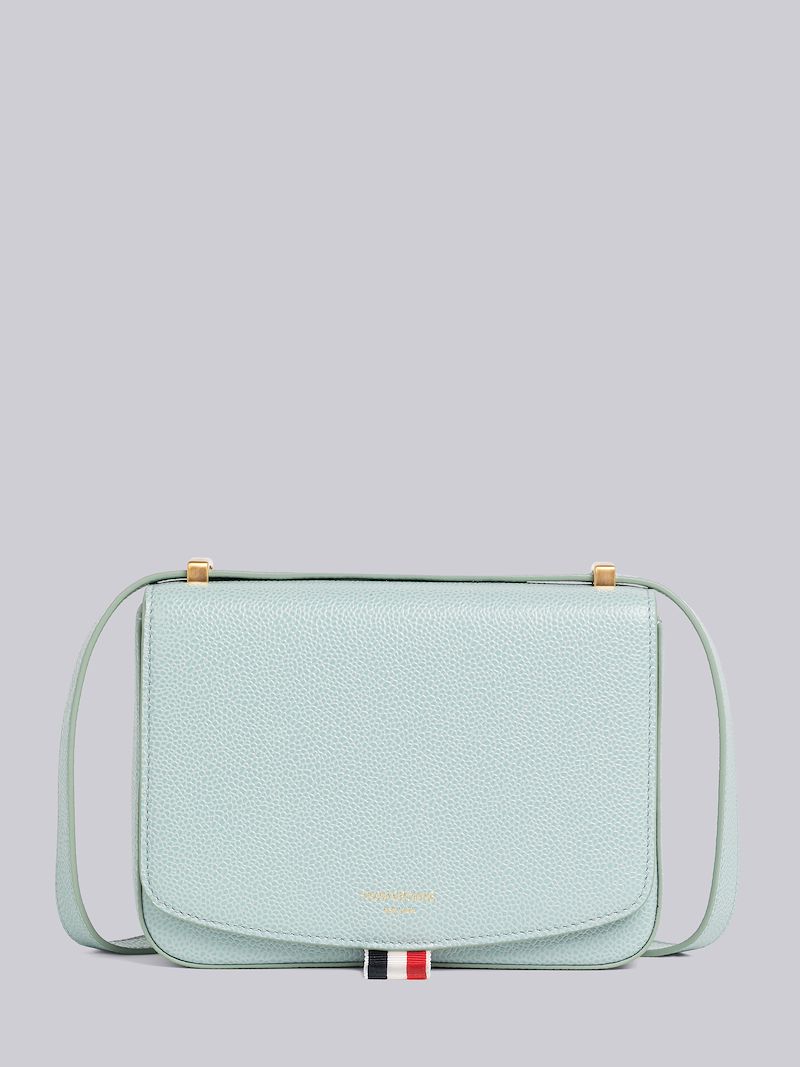 Pebble Grain Leather Mini Saddle Bag Thom Browne Official