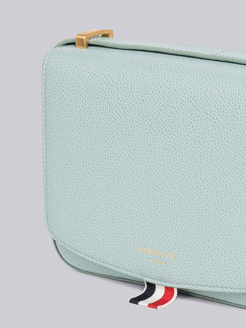 Pebble Grain Leather Mini Saddle Bag Thom Browne Official