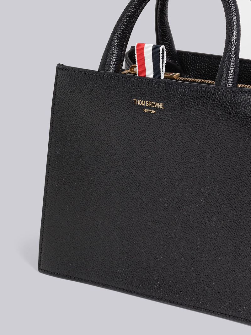 Pebble Grain Leather Mini Trapeze Tote