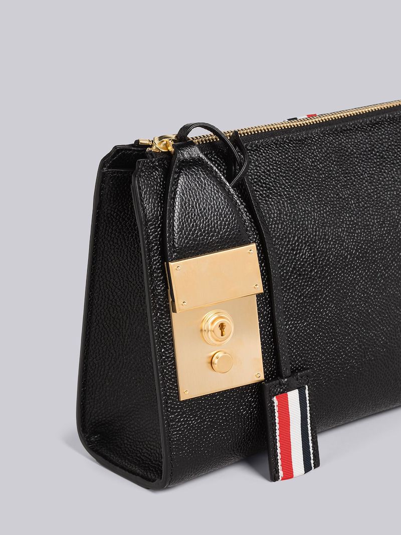 Pebble Grain Leather Mr. Thom Wristlet Pouch