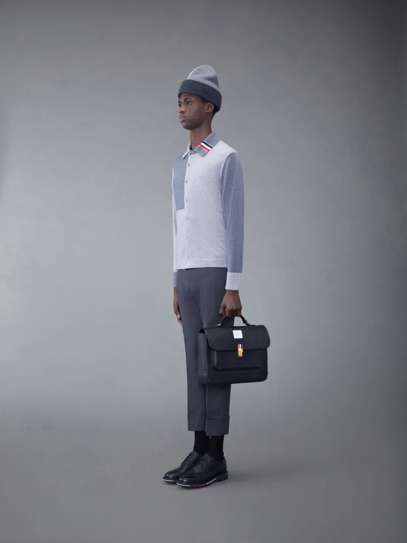 Thom browne best sale leather backpack