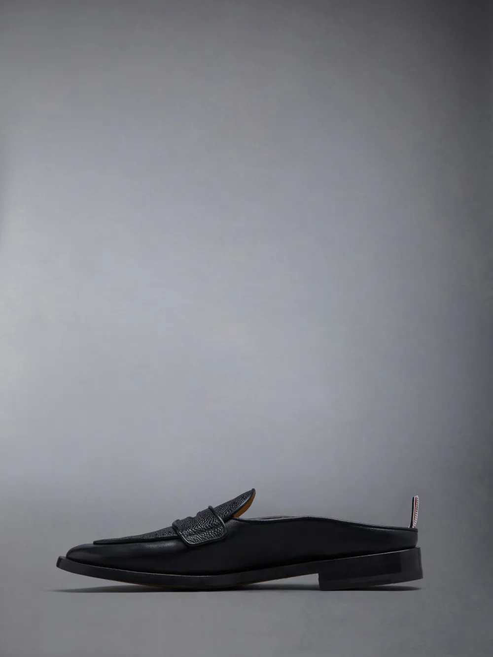 Pebble Grain Leather Varsity Penny Loafer Mule | Thom Browne