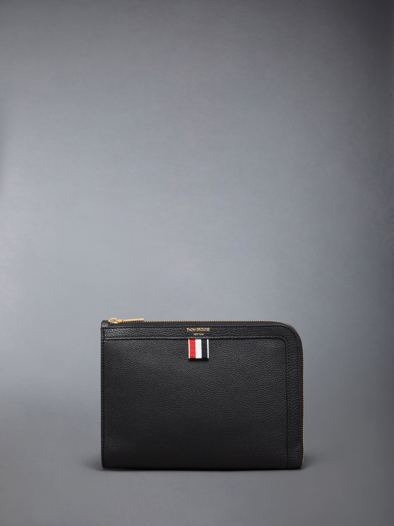 Pebble Grain Mini Gusset Folio | Thom Browne