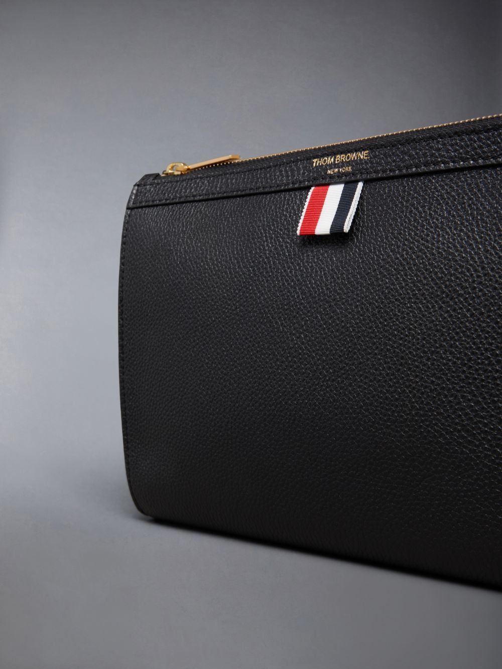 Pebble Grain Mini Gusset Folio | Thom Browne