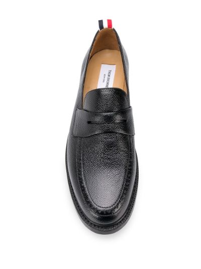 pebble grain penny loafers