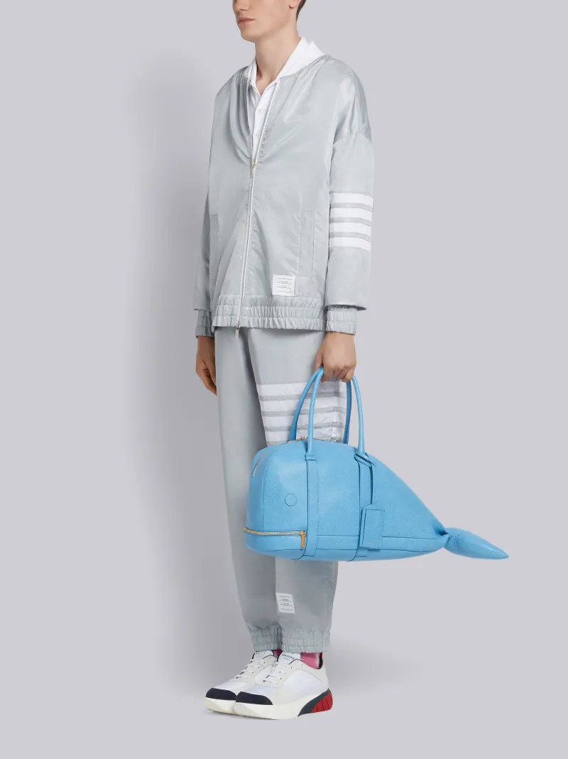 Pebbled Leather Whale Bag Thom Browne