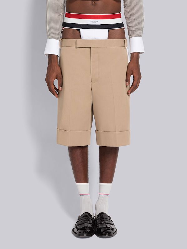 Piece Dyed Cotton Gabardine Super Low Rise Short