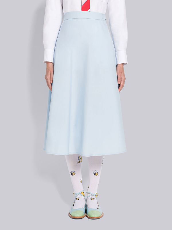 Piece Dyed Plain Weave A-line Skirt