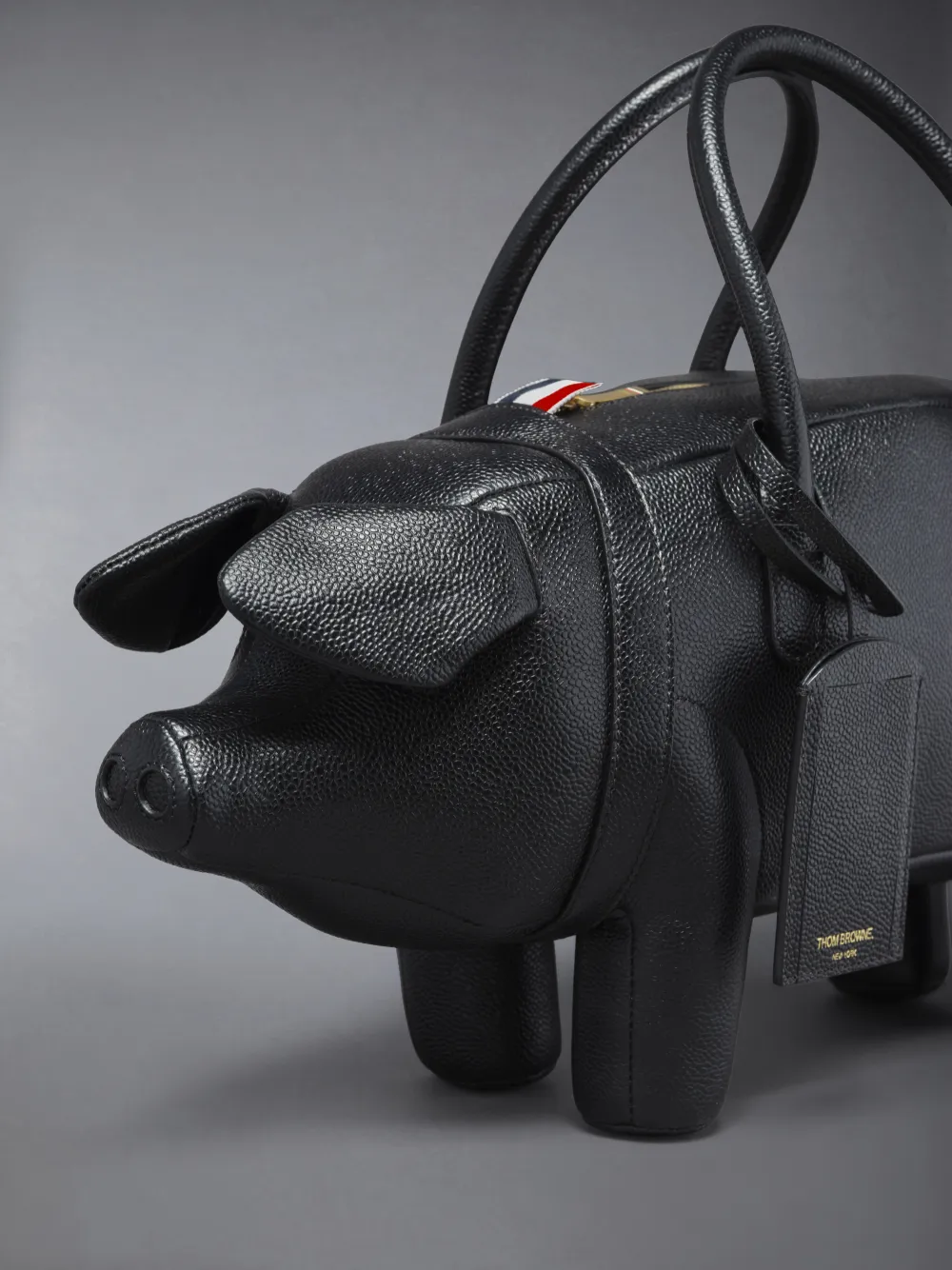 Pig Bag in Pebble Grain | Thom Browne