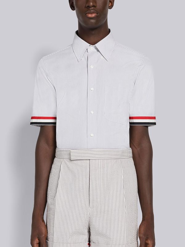 Pincord Armband Short Sleeve Shirt