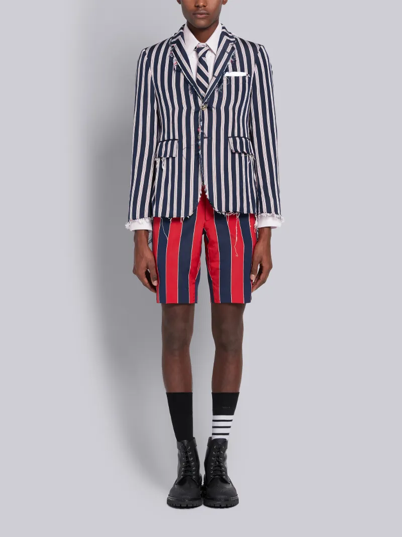 Pink Cotton Oxford Long Sleeve Silk Stripe 4-Bar Shirt | Thom Browne