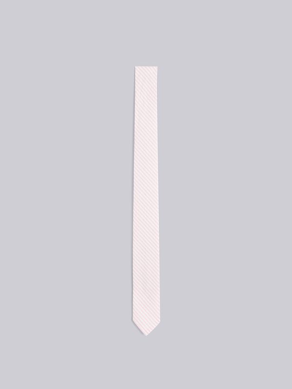 Pink Seersucker Classic Tie