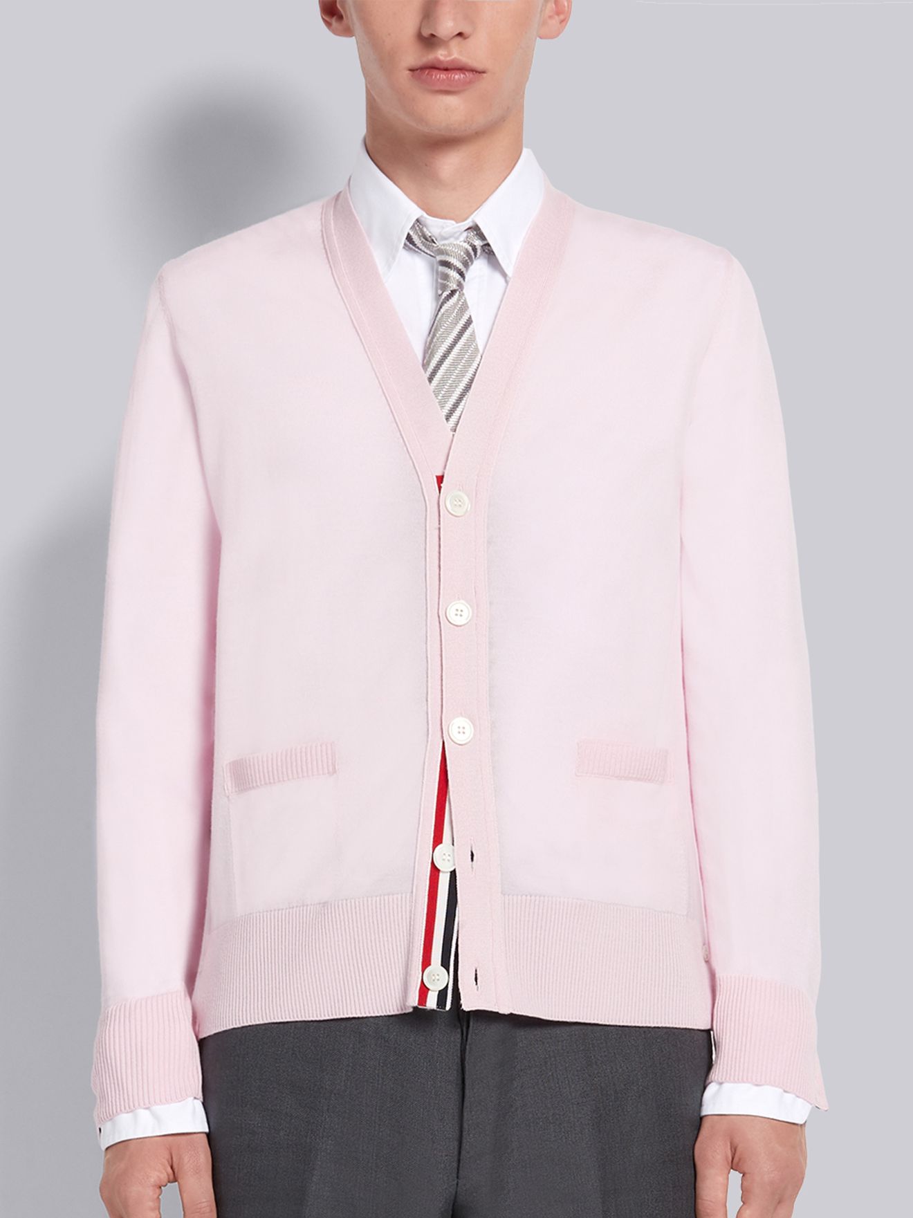 pink thom browne sweatsuit