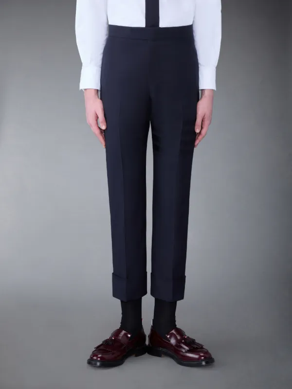 Plain Weave 4-Bar Classic Backstrap Trouser
