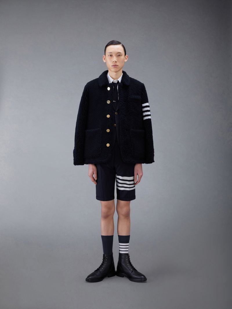 Plain Weave 4-Bar Low Rise Shorts | Thom Browne