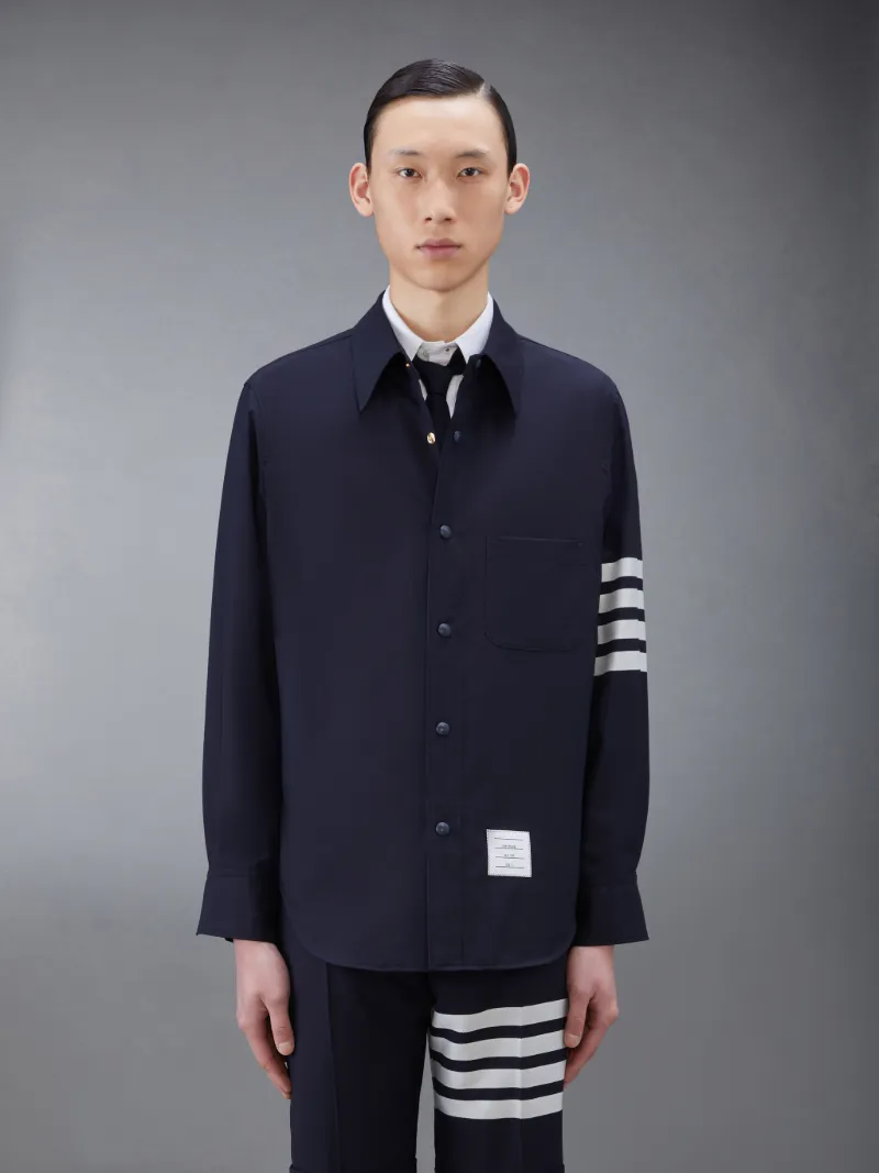 Plain Weave 4-Bar Shirt Jacket | Thom Browne