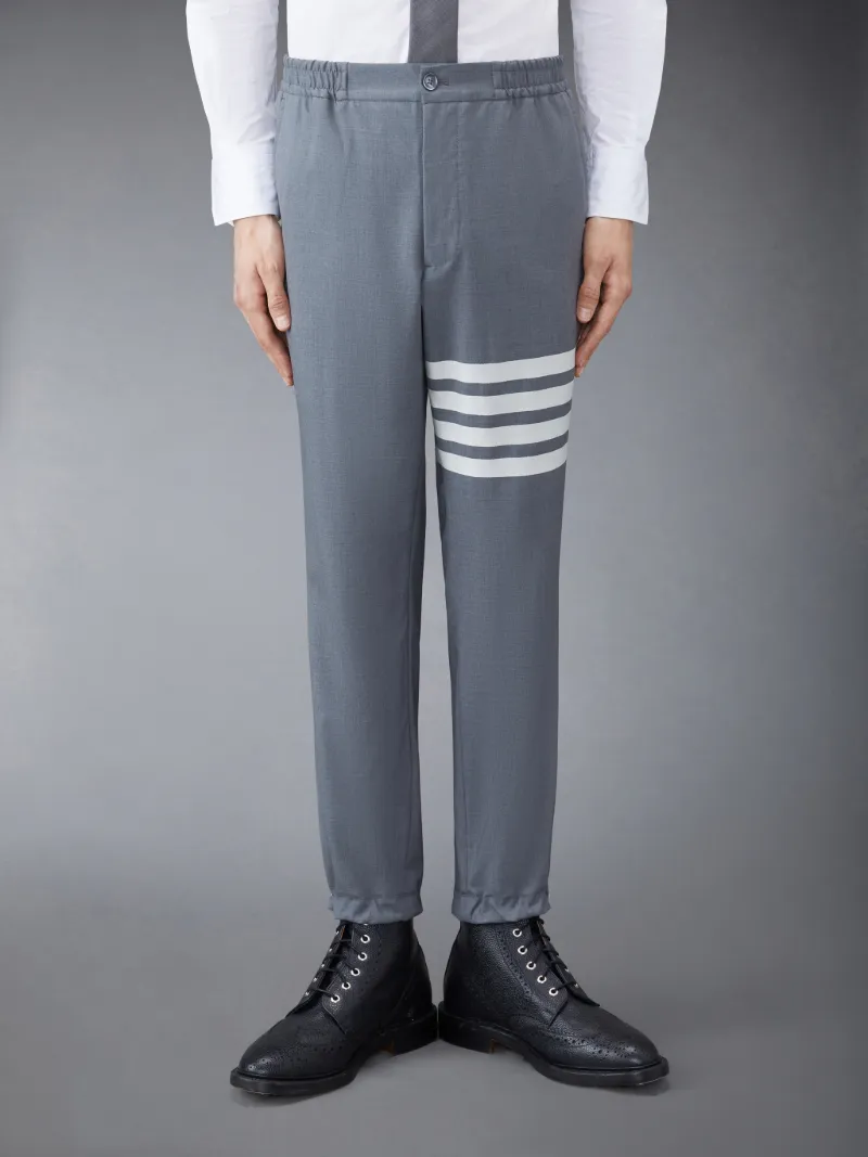 Plain Weave 4-Bar Track Trousers | Thom Browne