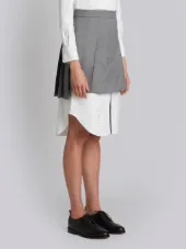 pleated mini skirt