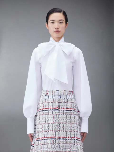 Stripe Oxford Armband Cropped Shirt | Thom Browne