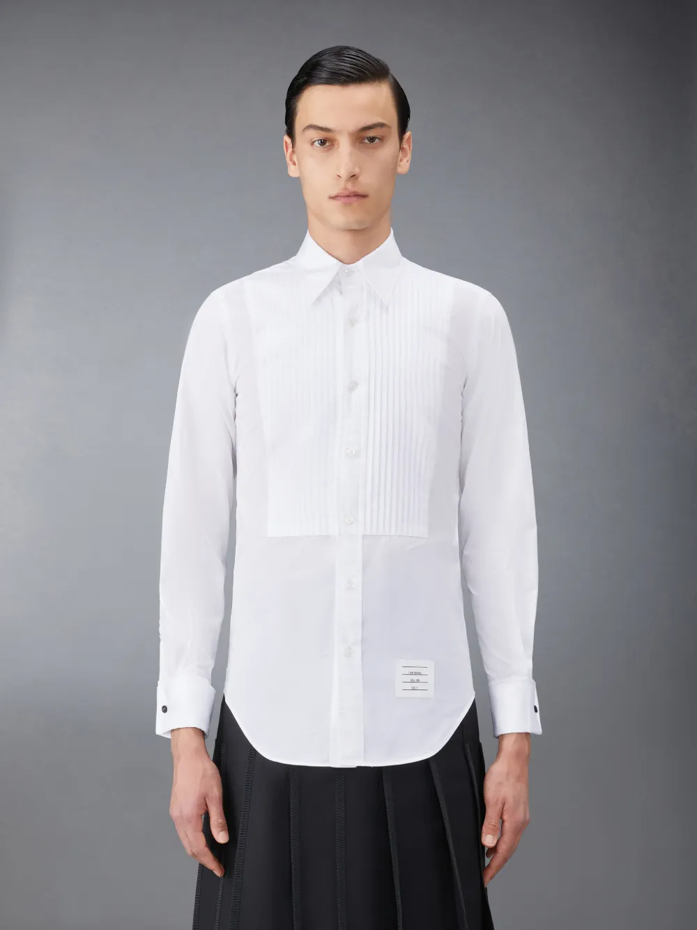 Poplin French Cuff Tuxedo Shirt | Thom Browne