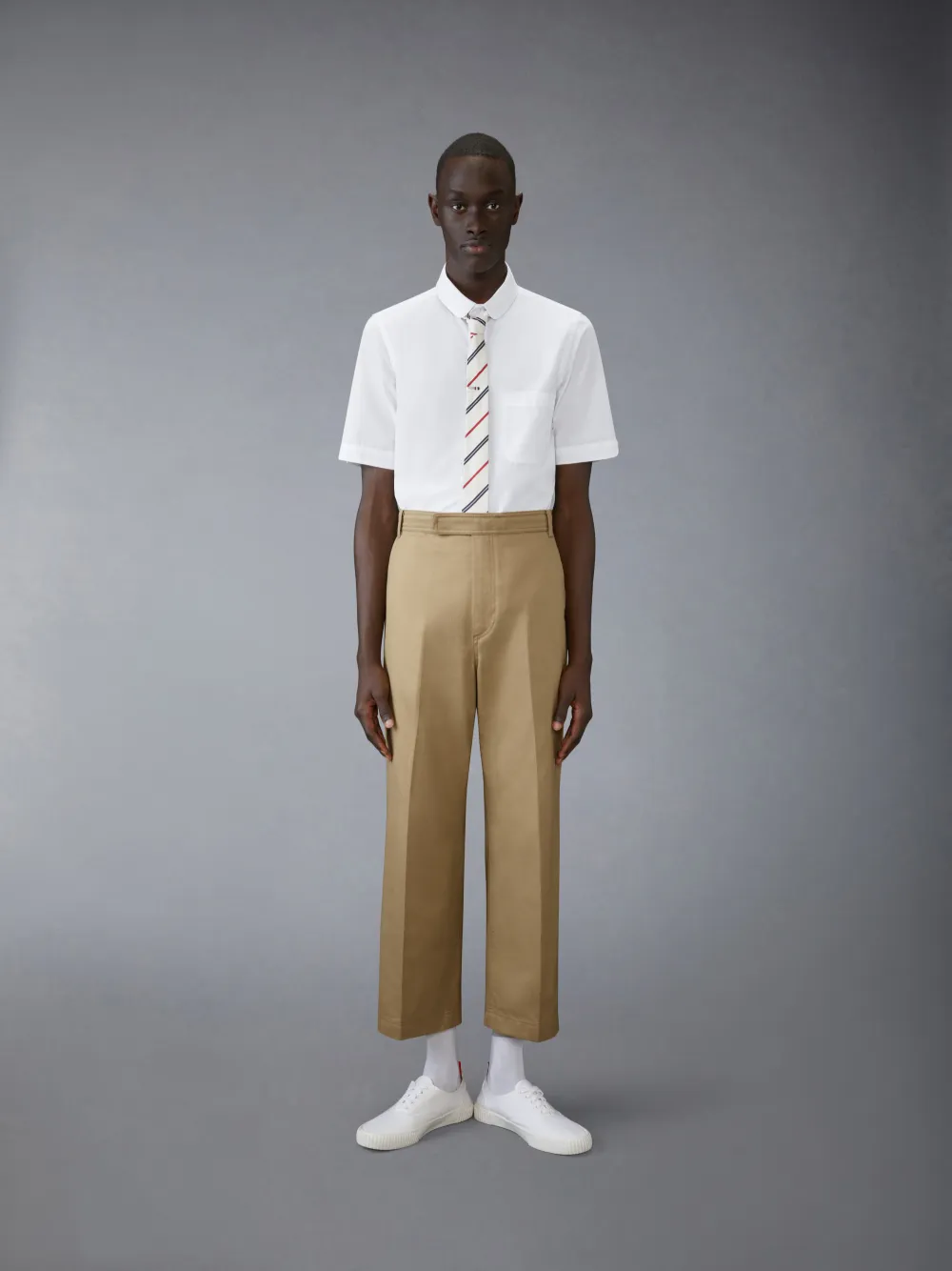 Poplin Round Hem Shirt | Thom Browne