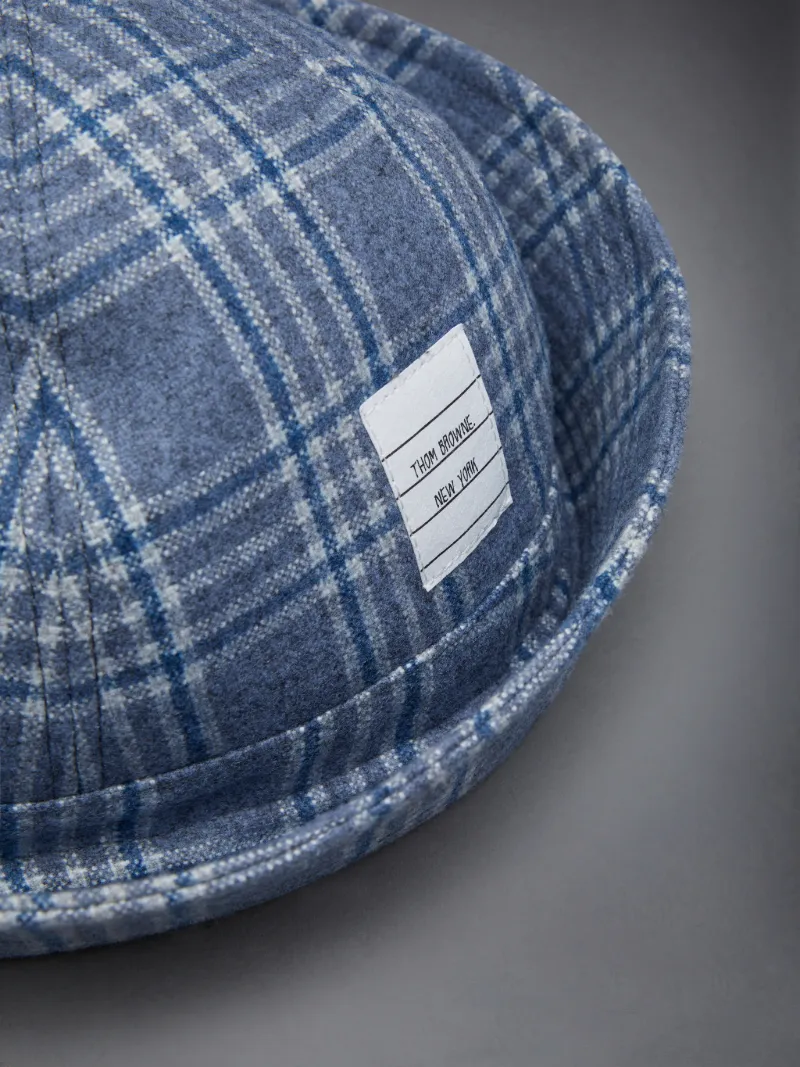 Prince of Wales Flannel Turn Back Bucket Hat | Thom Browne