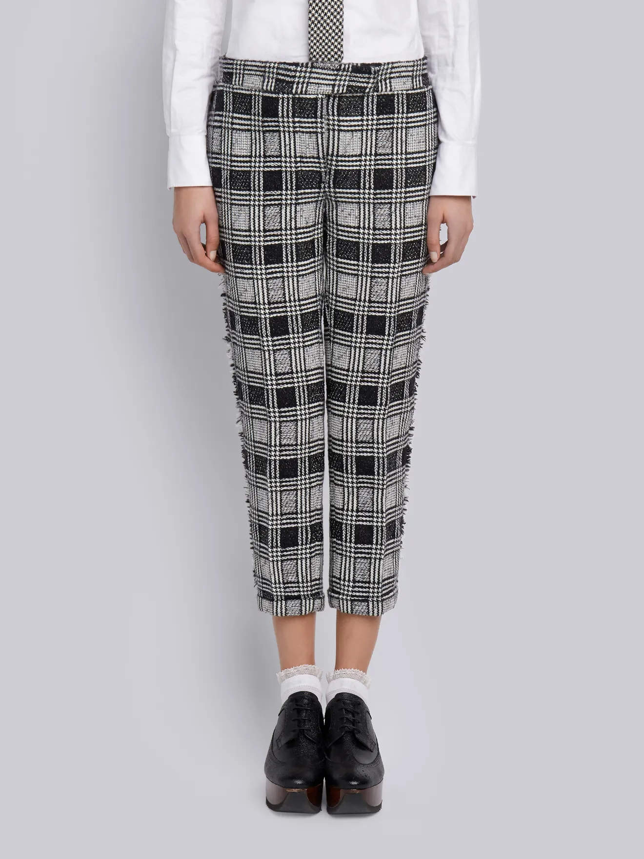 tweed skinny trousers