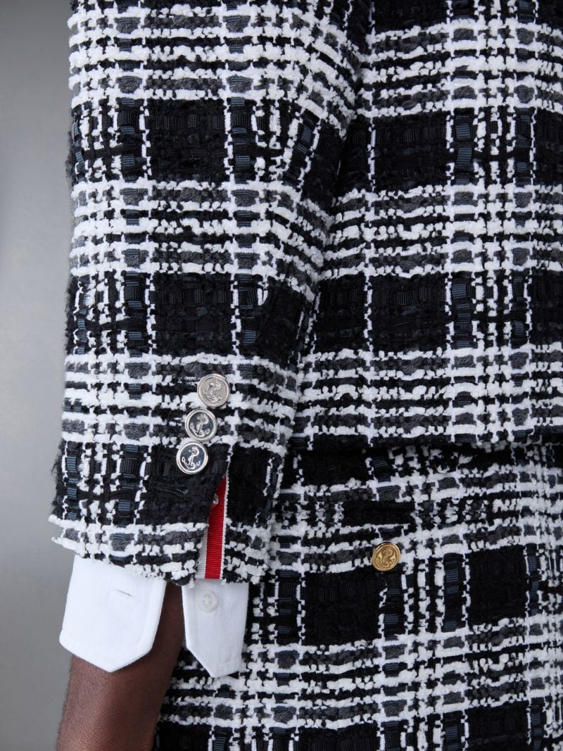Prince of Wales Tweed Shrunken Sack Sport Coat | Thom Browne