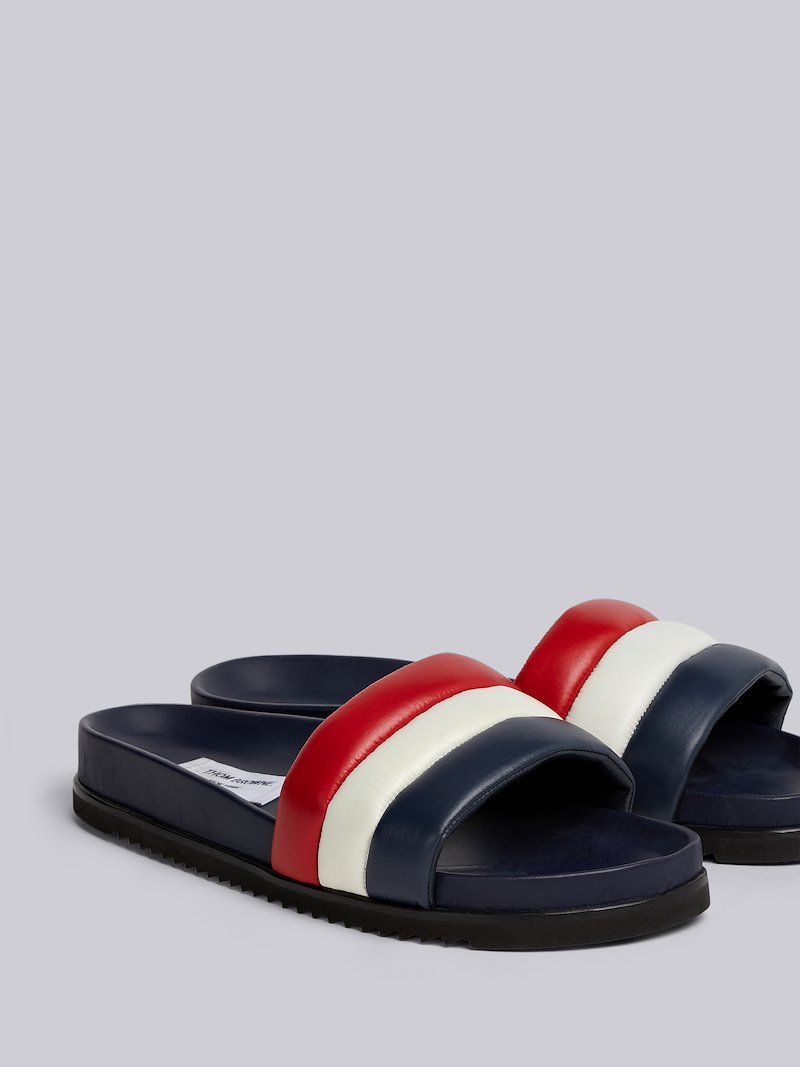 thom browne black flag pool slides