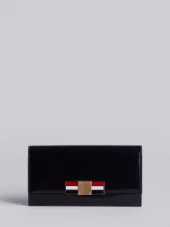 ロングウォレット R/W/B エナメルメタルバックル カーフレザー