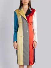 Reconstructed Overcoat Lining Dreshort Sleeve In Funmix Silk Charmeuse