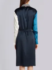 Reconstructed Overcoat Lining Dreshort Sleeve In Funmix Silk Charmeuse